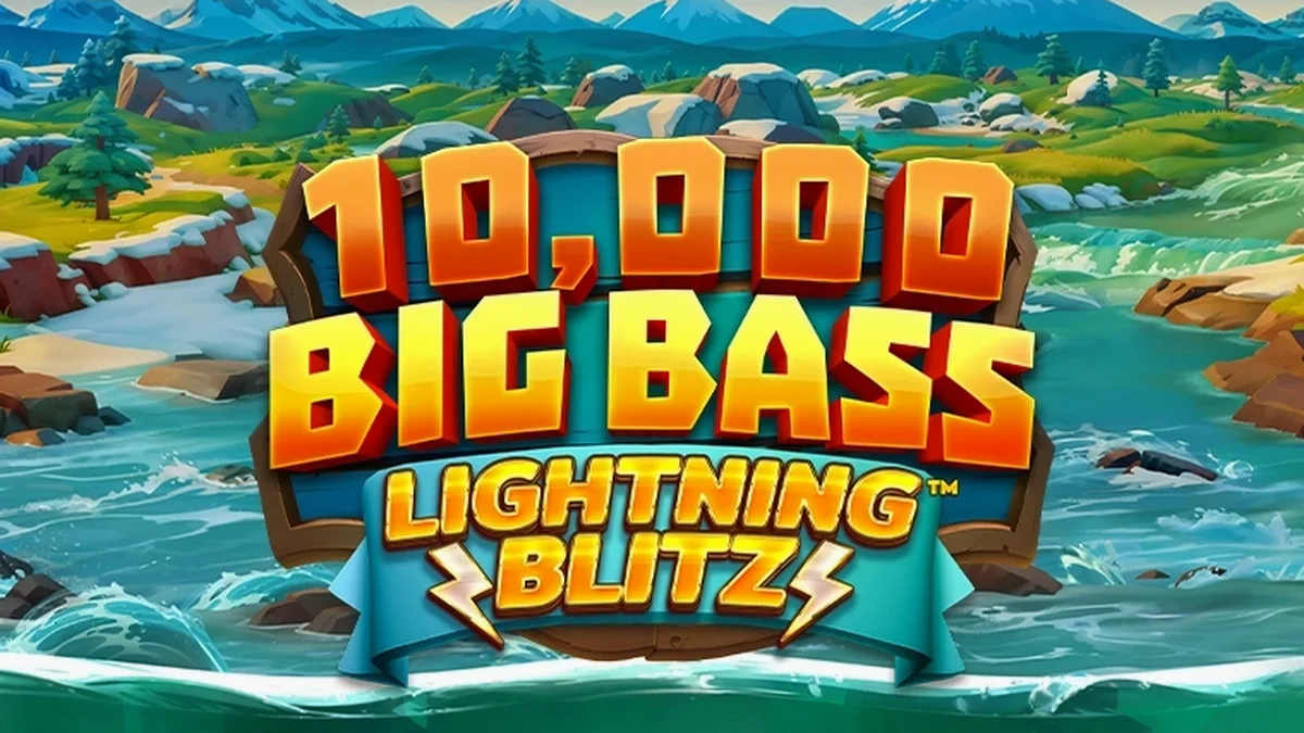 Tampilan visual slot 10,000 Big Bass Lightning Blitz