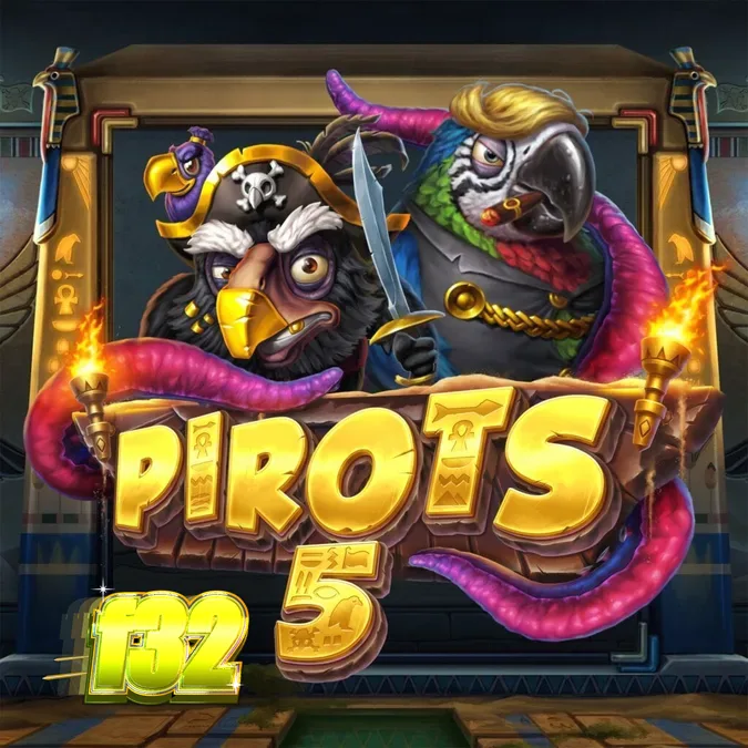 Tampilan visual grid permainan slot Pirots 5 dengan tema kuil bajak laut